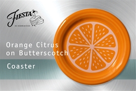 Fiesta Orange Citrus on Butterscotch Coaster